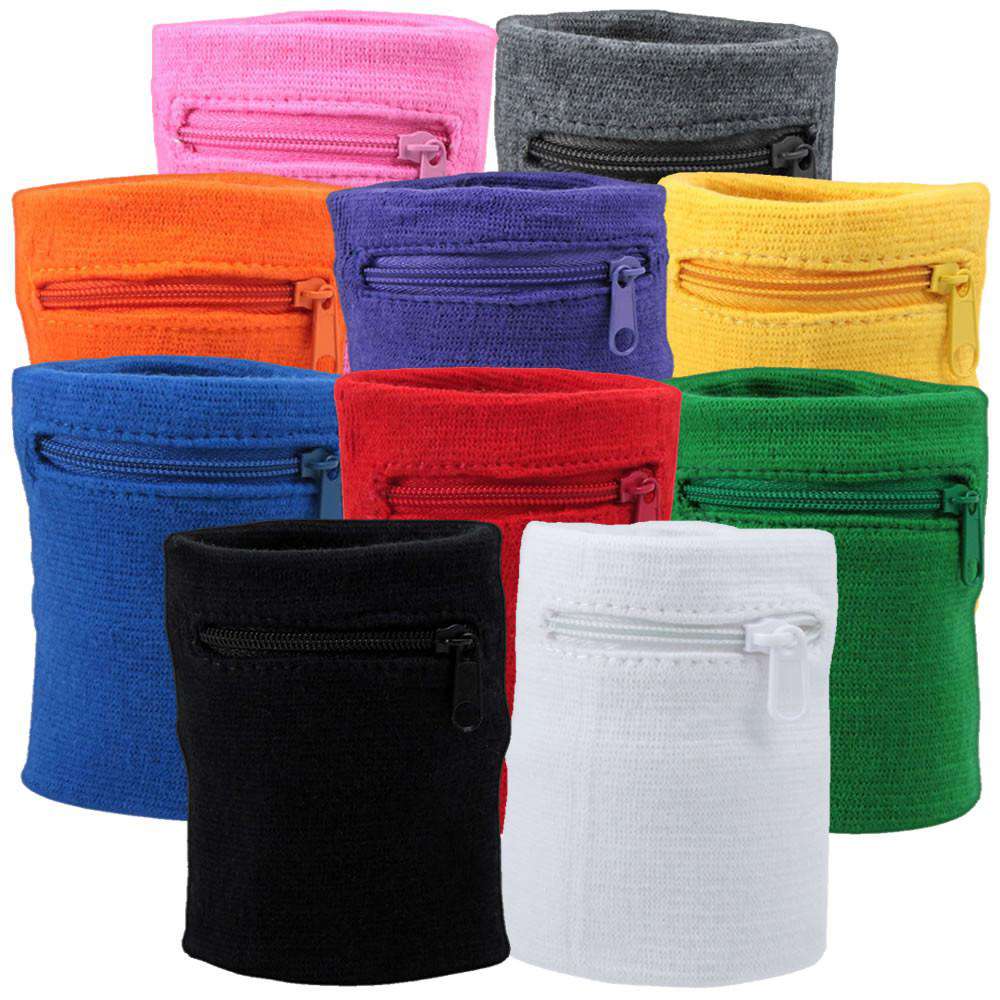 Zipper Pocket Sweatbands (Small)